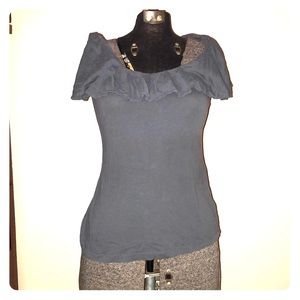 Short sleeve ruffle Banana Republic tee